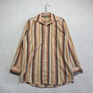 Sergio Louis Italy Long Sleeve Button-front Shirt Men S Aztec Stripes Western